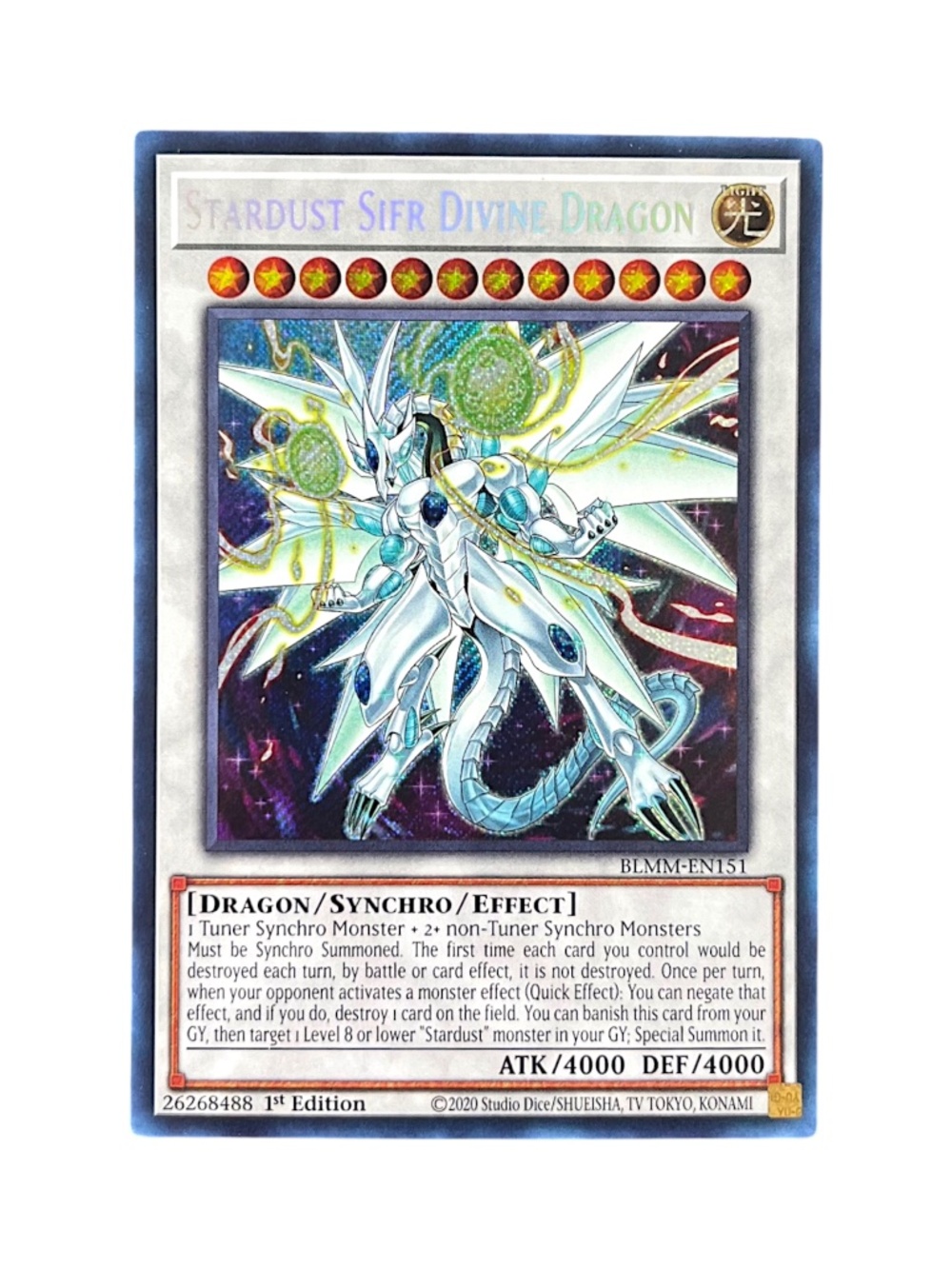 YGO Stardust Sifr Divine Dragon - 1st Edition Secret Rare - BLMM-EN151 - NM